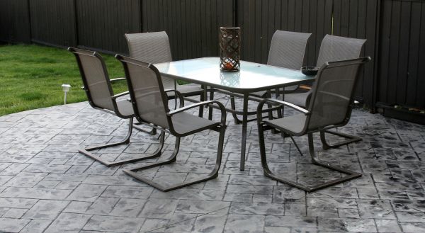 Backyard Concrete Stamping in Edmonds